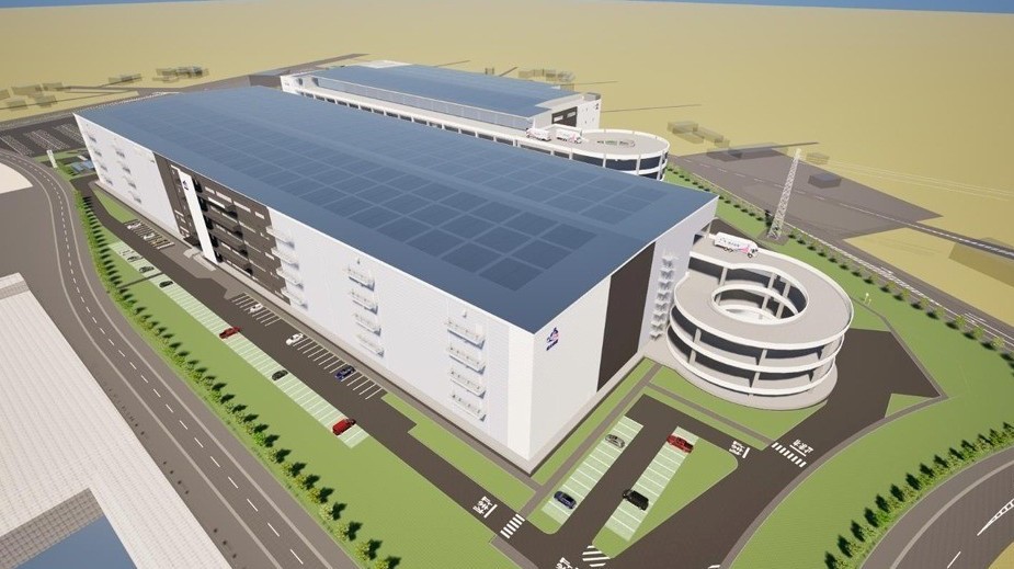 手前が新設するMatsubushi　WEST。奥が同EAST（完成予想図）