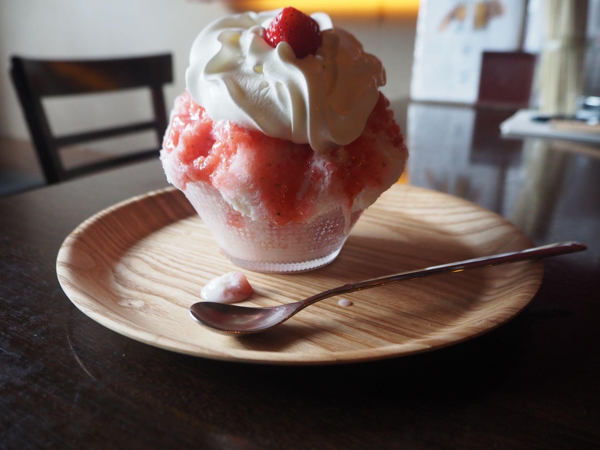 手作りシロップのイチゴ味